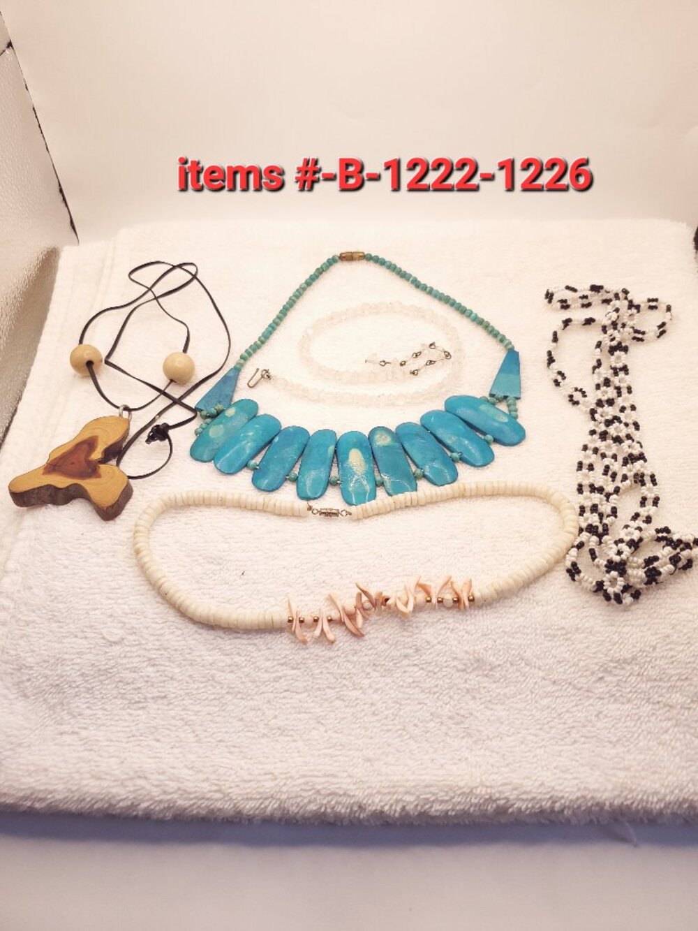 5 Kids Necklaces, items # B-1222- 12226.  , wt  142 gram.